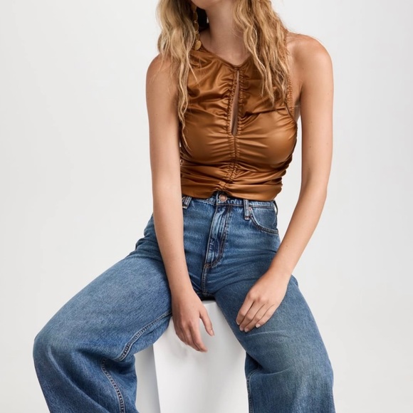 Free People Ride Along Ruched Crop Top - Picture 3 of 7